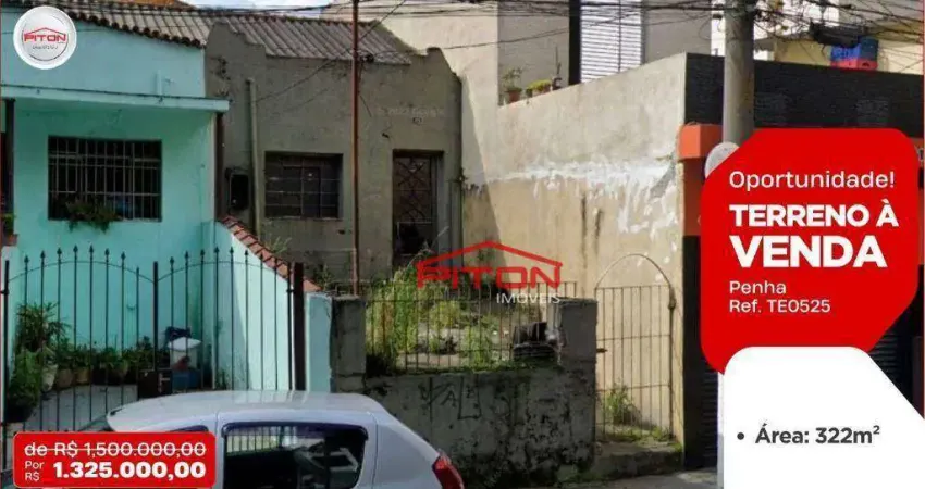 Terreno à venda na Rua Demini, 315, Penha, São Paulo