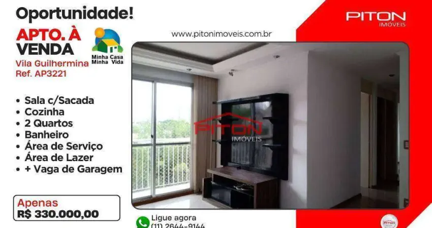 Apartamento com 2 quartos à venda na Praça Nossa Senhora da Anunciação, 80, Vila Guilhermina, São Paulo