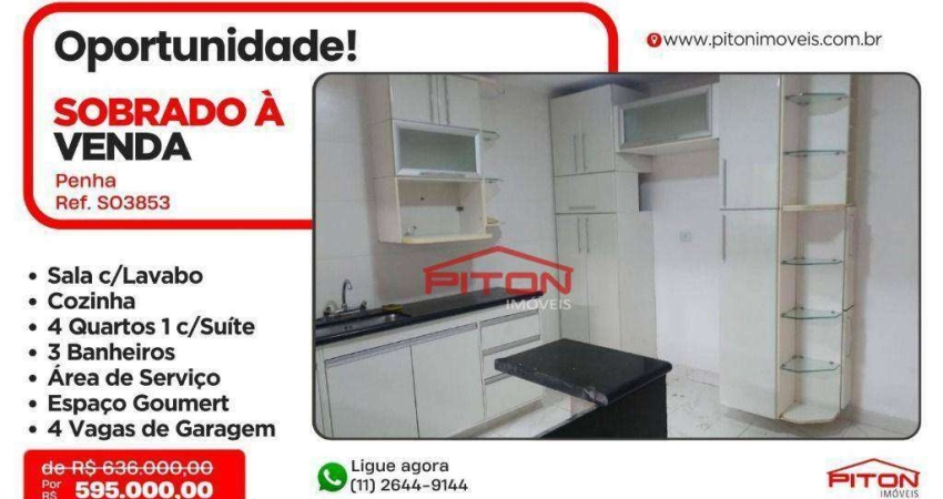 Casa com 4 quartos à venda na Travessa Augusto Mosca, 12, Penha, São Paulo