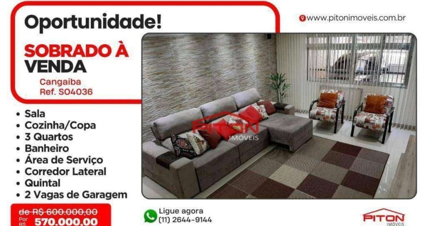 Sobrado Frontal - Cangaíba - São Paulo/SP