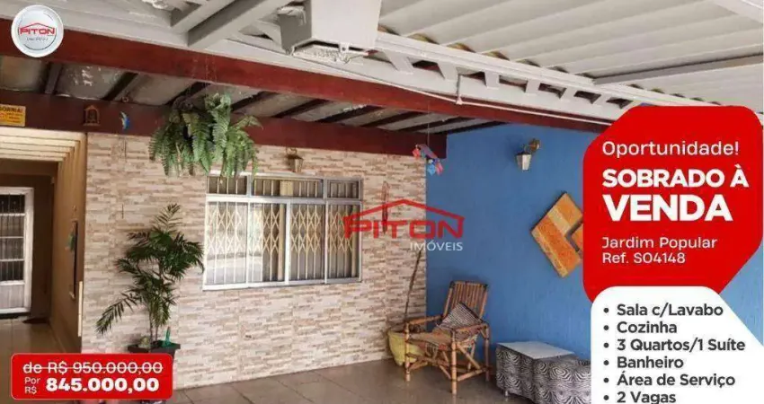 Casa com 3 quartos à venda na Avenida Jaime Torres, 570, Jardim Popular, São Paulo