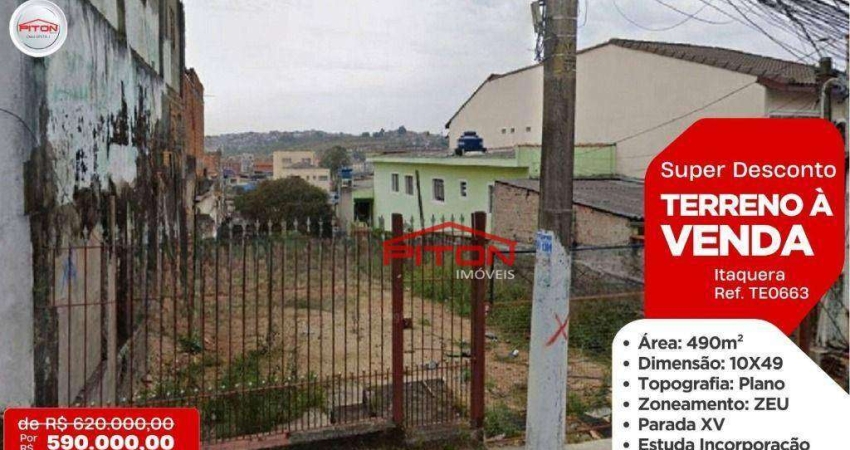 Terreno à venda na Rua Renzo Baldini, 592, Itaquera, São Paulo