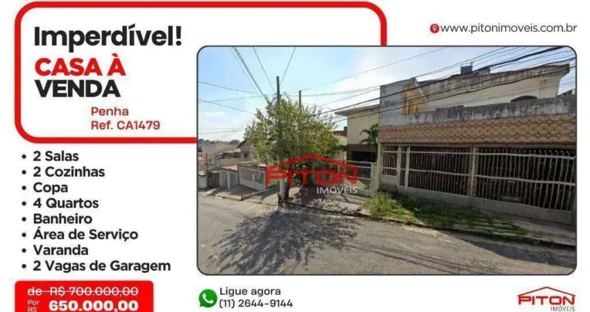 Casa com 4 quartos à venda na Rua Valdemar, 97, Penha, São Paulo