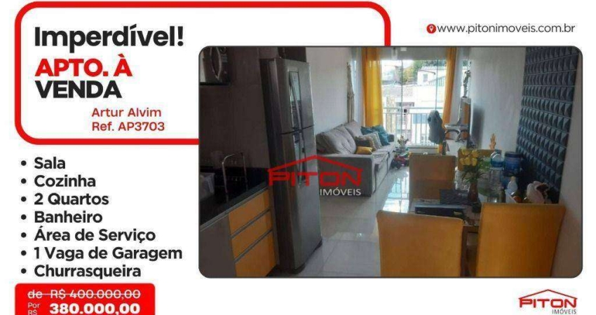 Apartamento com 2 dormitórios à venda, 58 m² por R$ 370.000,00 - Artur Alvim - São Paulo/SP