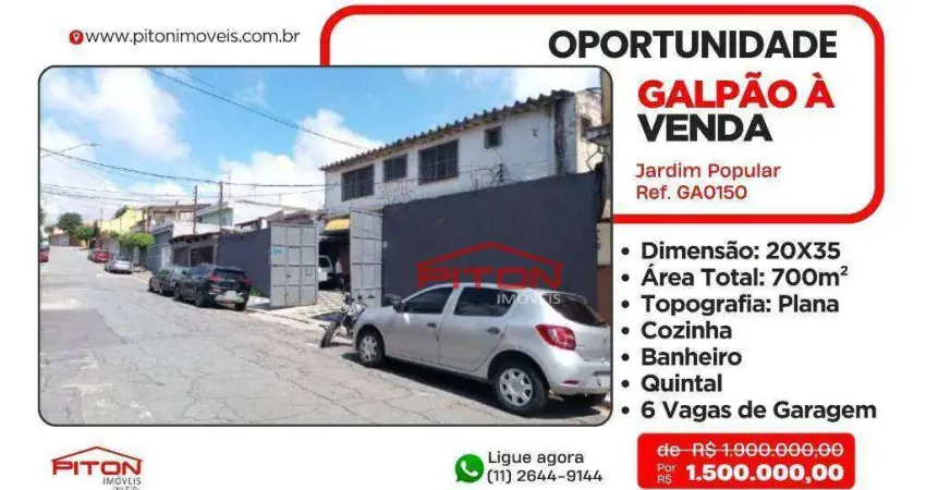 Galpão - Jardim Popular - São Paulo/SP