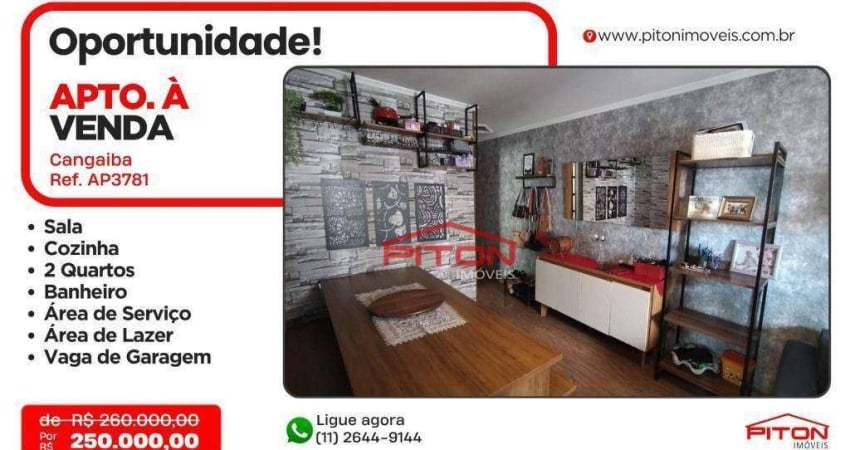 Apartamento com 2 quartos à venda na Avenida Tarumã, 300, Cangaíba, São Paulo