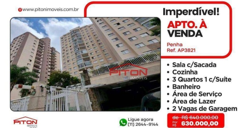 Apartamento com 3 quartos para alugar na Rua Atuaí, 140, Penha, São Paulo