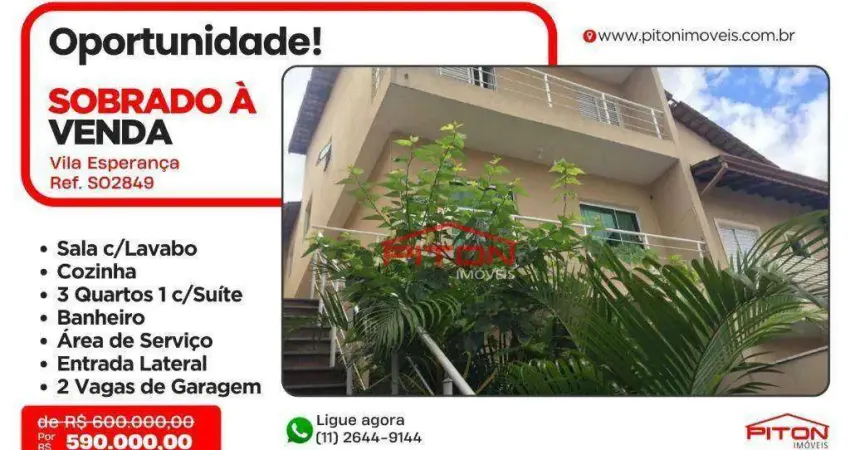 Sobrado - Vila Esperança - São Paulo/SP