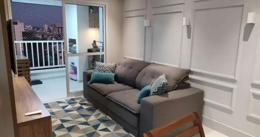 Apto 2 dorms, sendo 1 suíte, ar cond., varanda gourmet,porteira fechada, 63m², pq. industrial.