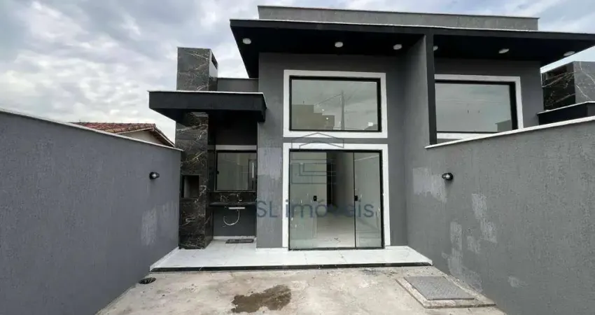 Casa linear com 2 quartos e área gourmet à venda no bairro enseada, rio das ostras