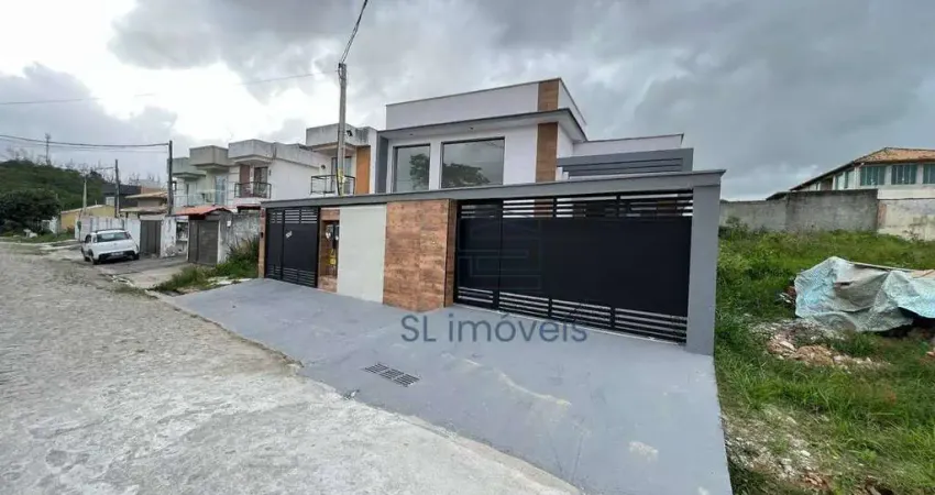 Casa linear com 3 quartos à venda no bairro residencial rio das ostras, rio das ostras