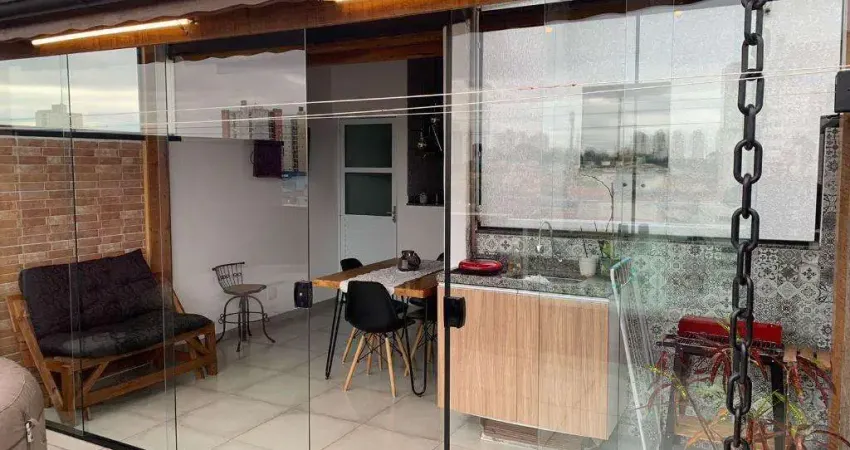 Cobertura para venda em santo andré, jardim cristiane, 2 dormitórios, 2 banheiros, 1 vaga