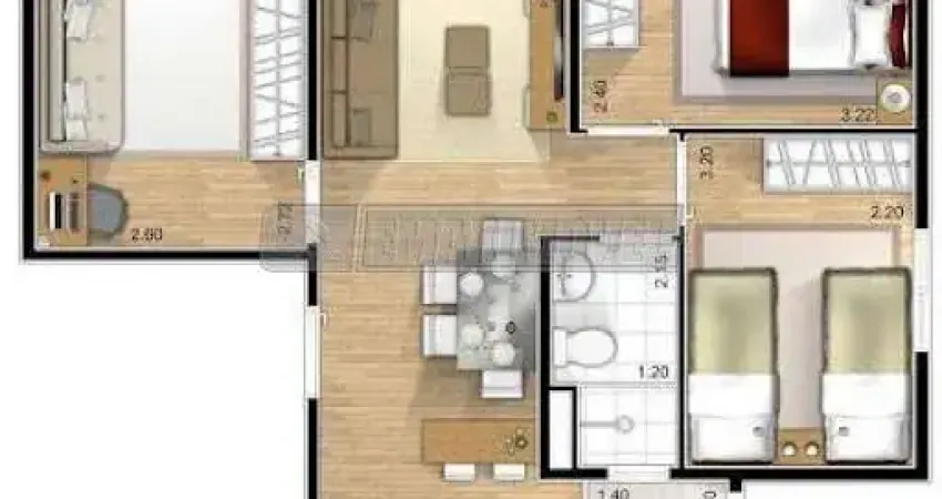 Apartamento com 3 quartos à venda no Jardim Maria Eugênia, Sorocaba 