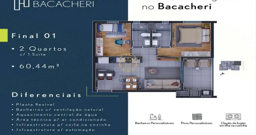 Apartamento com 2 quartos à venda na Rua Marechal Trompowski, 298, Bacacheri, Curitiba