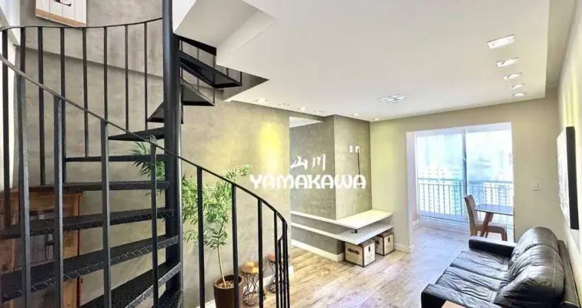 Apartamento duplex com 2 dormitórios à venda, 105 m² por r$ 1.000.000,00 - tatuapé - são paulo/sp