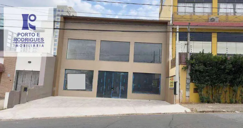 Salão para alugar, 652 m² por r$ 16.200/mês - taquaral -camb- campinas/sp