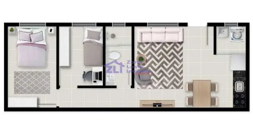 -APARTAMENTO 44M- 2 DORMITÓRIOS- CH. BELENZINHO- $ 225.000,00