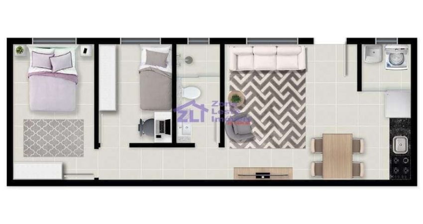 -APARTAMENTO- 44M NOVO- CH. BELENZINHO- $ 225.000,00
