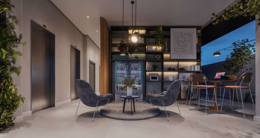 More no CENTRO de Curitiba!! Studio 17 m². Face Leste. Entrega junho/26
