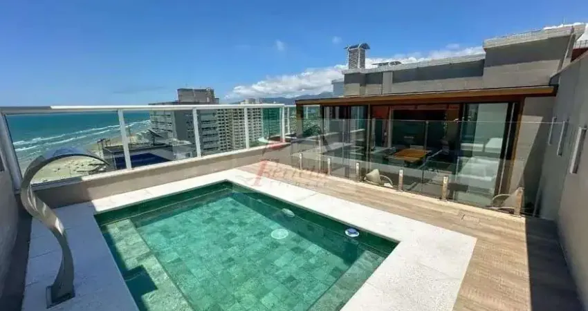 Cobertura Duplex com 3 dormitórios sendo 2 suítes  climaizada  com vista mar em Praia Grande/SP