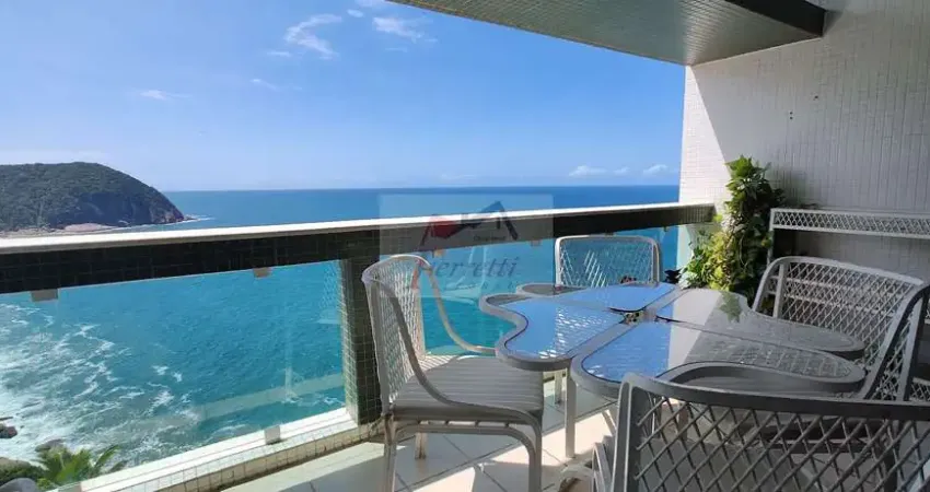 Apartamento com 3 dormitórios com vista oceânica no Penhasco das Gaivotas, Guarujá/SP