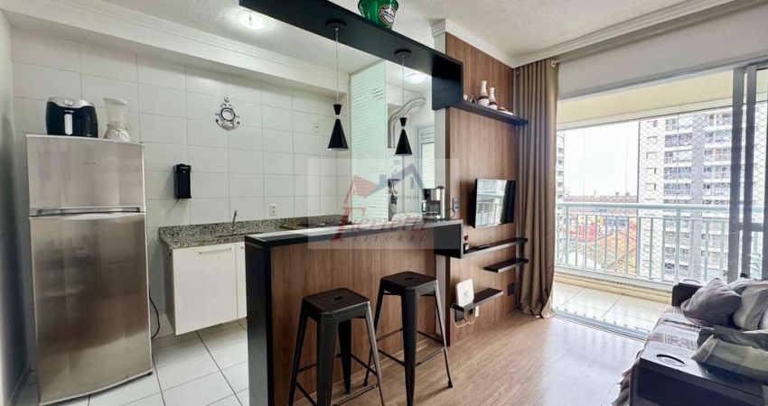 Apartamento com 1 dormitório à venda com  porteira fechada ao lado da UNIFESP, Santos/SP
