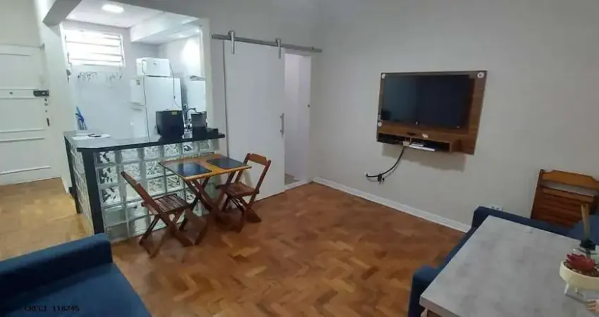Apartamento para locação em santos, boqueirão, 1 dormitório, 1 banheiro, 1 vaga