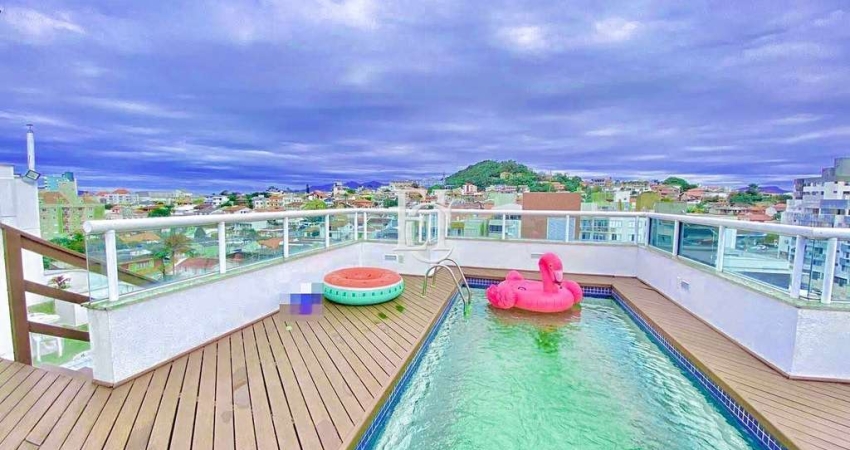 Conforto com vista privilegiada – Cobertura semi mobiliada em Coqueiros, Florianópolis