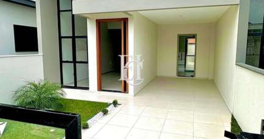 Casa térrea nova à venda no Bosque São José/SC – Moderna, iluminada e com varanda gourmet