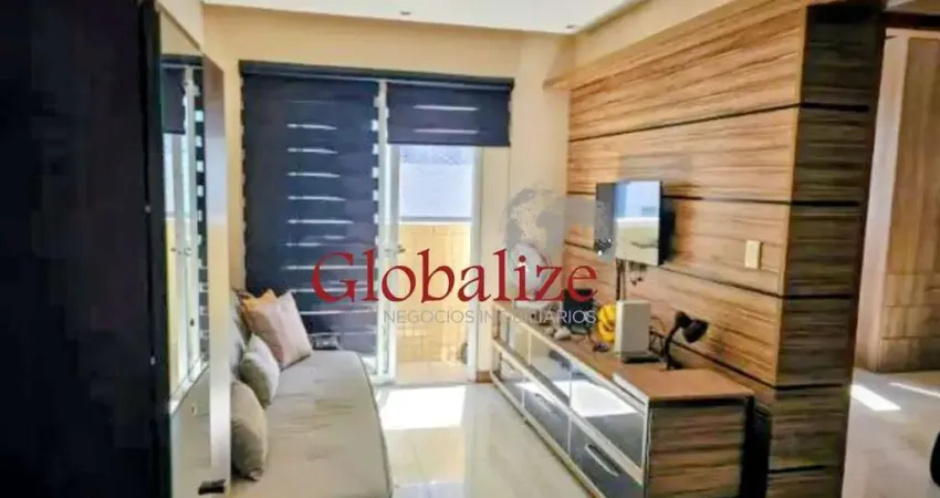 Apartamento 2 dormitórios R$ 460.000,00 mobiliado com garagem escriturada na Vila Mathias - Santos