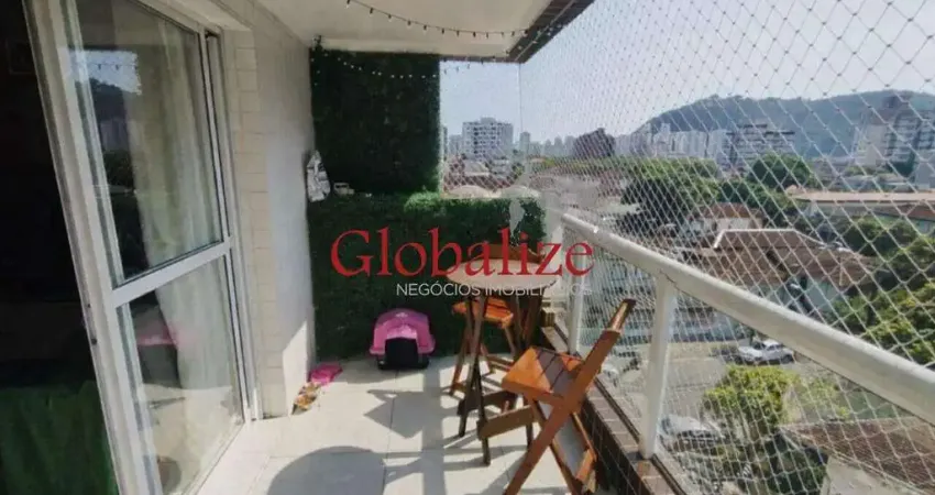 Apartamento 2 dormitórios , suíte e closet na vila belmiro - r$ 640 mil em santos