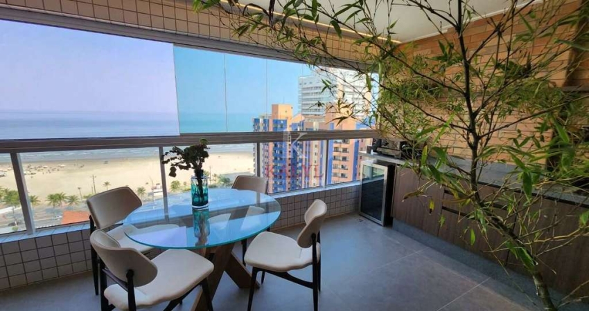 Apartamento com 3 dormitórios à venda, 126 m² por R$ 1.500.000,00 - Aviação - Praia Grande/SP