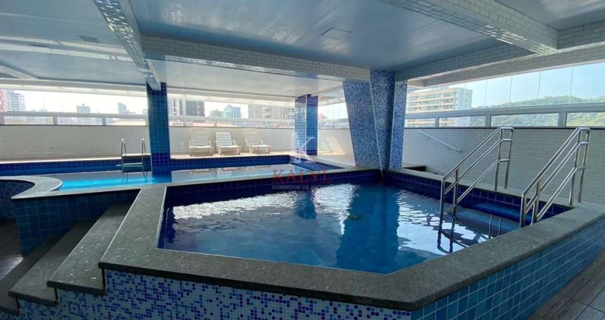 Apartamento com 2 dormitórios para alugar, 90 m² por R$ 3.500/mês - Canto do Forte - Praia Grande/SP