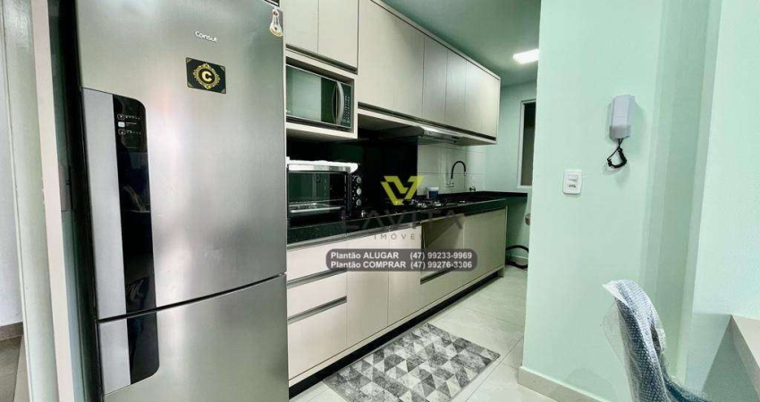 Apartamento MOBILIADO com 1 dormitório para alugar, 44 m² por R$ 2.100/mês - Centro - Blumenau/SC
