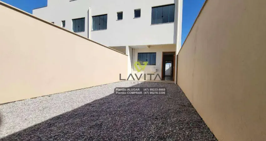 Casa com 2 dormitórios para alugar, 90 m² por r$ 1.820,01/mês - margem esquerda - gaspar/sc