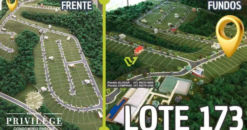 Terreno á venda com 375m² no condomínio fechado paysage privilege - bairro ponta aguda - blumenau sc | la vita imoveis