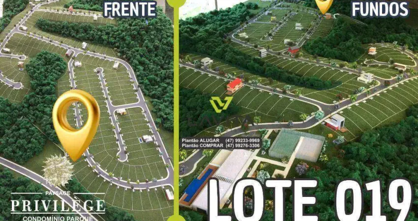 Terreno á venda com 398,74m², lote 19 - no condomínio fechado paysage privilege - bairro ponta aguda - blumenau sc | la vita imóveis