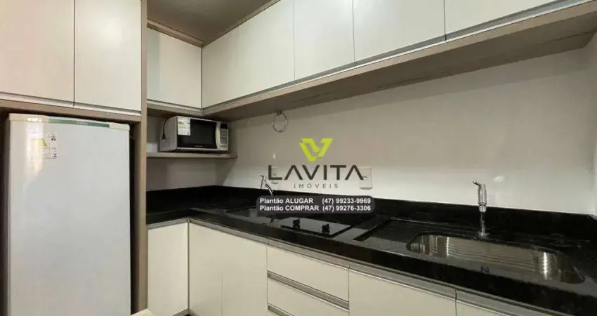 Apartamento com 1 dormitório, 27 m² - venda por r$ 340.000 ou aluguel por r$ 2.350/mês - centro - blumenau/sc