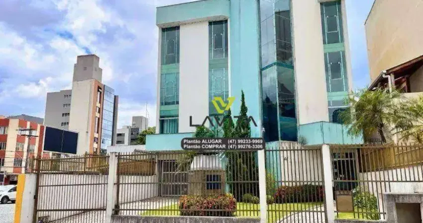 Prédio comercial com 379m2, esquina com  rua das palmeiras no centro de blumenau para venda