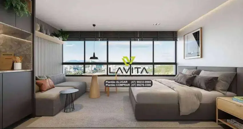 Studio no edifício residencial zu leben, localizado no bairro da velha em blumenau.