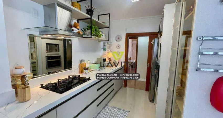 Apartamento com 3 dormitórios à venda, 111 m² por r$ 890.000 - victor konder - blumenau/sc - próximo a furb