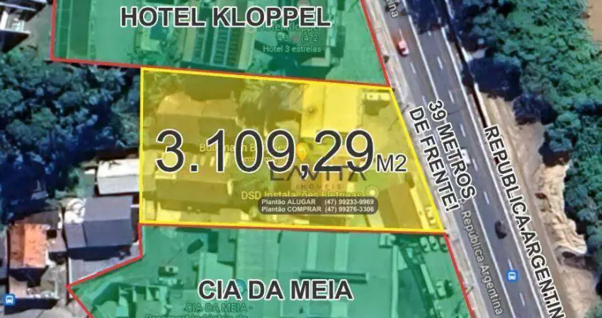 Terreno à venda, 3109 m² por r$ 5.325.000,00 - ponta aguda - blumenau/sc