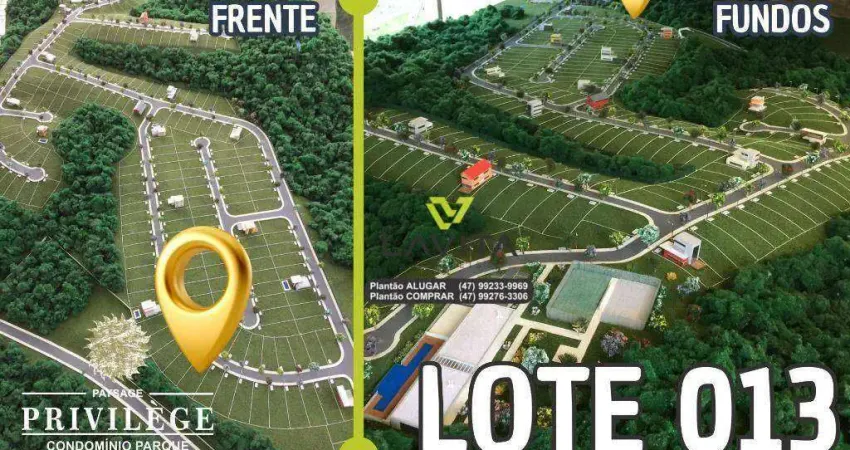 Terreno à venda, 385 m² por r$ 295.000,00 - ponta aguda - blumenau/sc