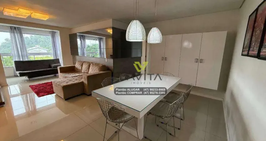 Apartamento com 3 dormitórios mobiliado à venda, 110 m² por r$ 640.000 - escola agrícola - blumenau/sc