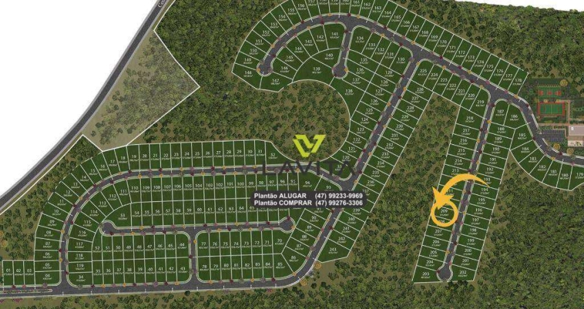 Terreno à venda, 375 m² por R$ 381.600,00 - Ponta Aguda - Blumenau/SC