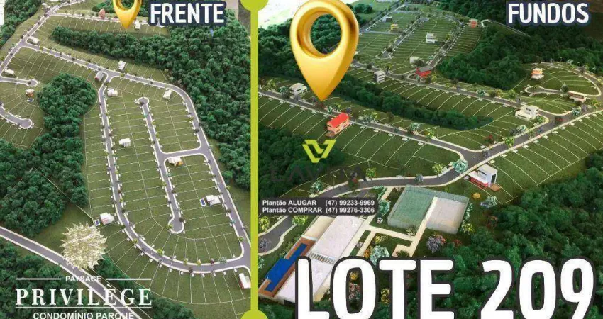 Terreno à venda, 375 m² por r$ 381.600,00 - ponta aguda - blumenau/sc