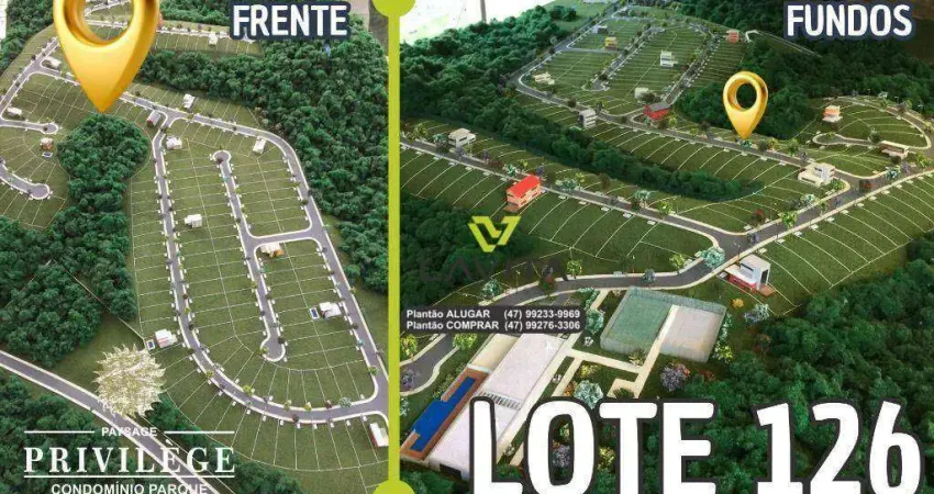Terreno à venda, 375 m² condominio fechado paysage privilege  por r$ 350.000 - ponta aguda - blumenau/sc | la vita imóveis