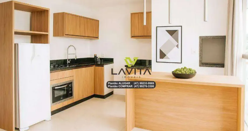 Apartamento 01 dormitório totalmente mobiliado, para aluguel próximo a furb.