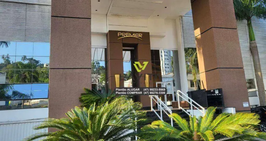 Apartamento para venda no edifício premier no centro de blumenau - totalmente mobiliado com uma vaga de garagem. já alugado, ideal para investidor