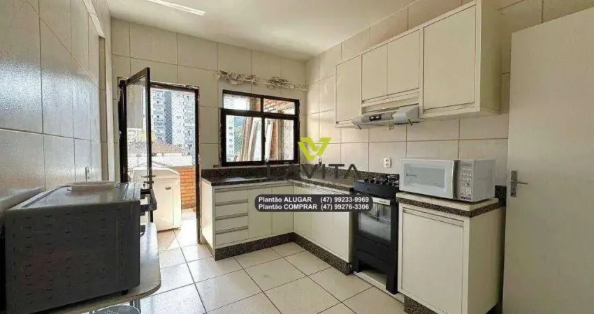 Apartamento mobiliado com 3 dormitórios para alugar, 130 m² por r$ 3.200/mês - vila nova - blumenau/sc